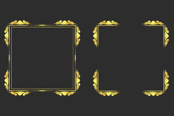 Elevating Visual Identity with a Luxury Golden Border Frame Set Design