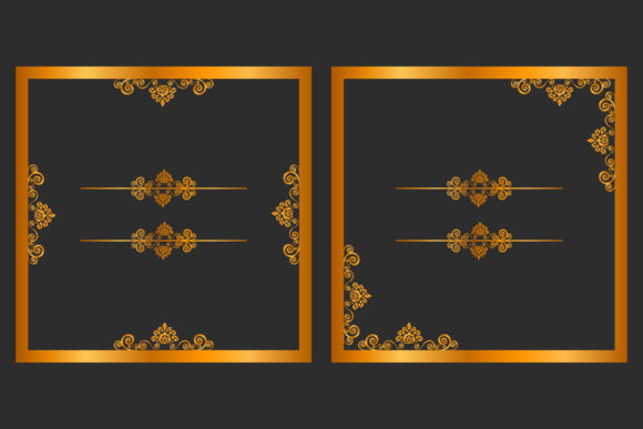 Elevating Visual Narratives with Golden Calligraphic Border Elements