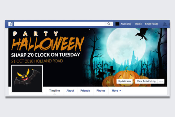 Evaluating the Halloween Scary Night Facebook Timeline Template for Professional Social Media Design