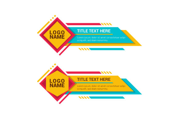 Flat Colorful Element Banner: A Retro Design Toolkit