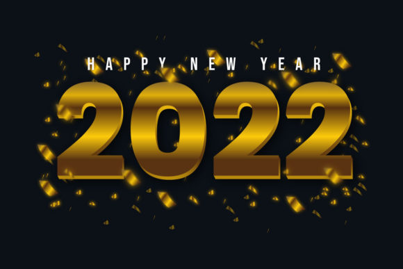 Mastering Happy New Year 2022 Golden Text Design for Impactful Celebrations