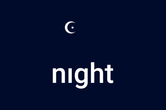 Night Typography Design