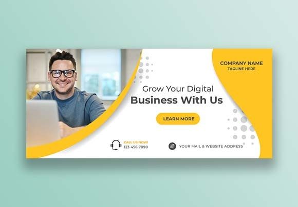 Professional Digital Agency Facebook Cover Template: A Practical Asset for Branding